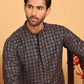 Embroidered and Sequins Viscose Rayon Kurtas For Men ( KO 5173 Silver )