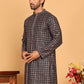 Embroidered and Sequins Viscose Rayon Kurtas For Men ( KO 5173 Silver )