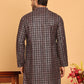 Embroidered and Sequins Viscose Rayon Kurtas For Men ( KO 5173 Silver )