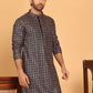 Embroidered and Sequins Viscose Rayon Kurtas For Men ( KO 5173 Silver )
