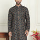 Embroidered and Sequins Viscose Rayon Kurtas For Men ( KO 5173 Yellow )