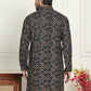 Embroidered and Sequins Viscose Rayon Kurtas For Men ( KO 5173 Yellow )