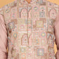 Embroidered Straight Kurtas For Men ( KO 5174 Peach )