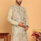 Embroidered Straight Kurtas For Men ( KO 5174 Pista )