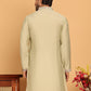 Embroidered Straight Kurtas For Men ( KO 5174 Pista )