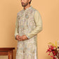 Embroidered Straight Kurtas For Men ( KO 5174 Pista )