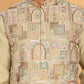 Embroidered Straight Kurtas For Men ( KO 5174 Pista )