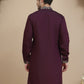 Embroidered Straight Kurtas for Men ( KO 5174 Purple )