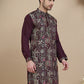 Embroidered Straight Kurtas for Men ( KO 5174 Purple )