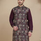 Embroidered Straight Kurtas for Men ( KO 5174 Purple )