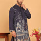 Purple Embroidered Straight Kurtas For Men ( KO 5176 Purple )