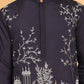Purple Embroidered Straight Kurtas For Men ( KO 5176 Purple )