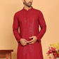 Embroidered & Sequence Kurtas for Men ( KO 5177 Maroon )