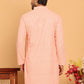 Embroidered & Sequence Kurtas for Men ( KO 5177 Peach )