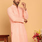 Embroidered & Sequence Kurtas for Men ( KO 5177 Peach )
