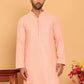 Embroidered & Sequence Kurtas for Men ( KO 5177 Peach )
