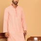 Embroidered & Sequence Kurtas for Men ( KO 5177 Peach )