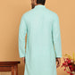 Embroidered & Sequence Kurtas for Men ( KO 5177 Sky )