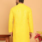 Embroidered & Sequence Kurtas for Men ( KO 5177 Yellow )