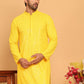Embroidered & Sequence Kurtas for Men ( KO 5177 Yellow )