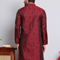 Men's Jacquard Kurtas ( KKO 517Maroon )