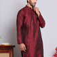 Men's Jacquard Kurtas ( KKO 517Maroon )