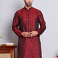 Men's Jacquard Kurtas ( KKO 517Maroon )