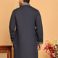Embroidered Straight Kurtas For Men ( KO 5180 Navy )