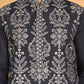Embroidered Straight Kurtas For Men ( KO 5180 Navy )