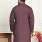 Embroidered Straight Kurtas For Men ( KO 5180 Purple )