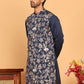Embroidered Straight Kurtas  For Men ( KO 5181 Navy )