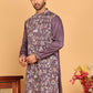 Embroidered Straight Kurtas  For Men ( KO 5181 Purple )