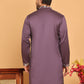 Embroidered Straight Kurtas  For Men ( KO 5181 Purple )