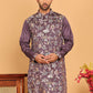 Embroidered Straight Kurtas  For Men ( KO 5181 Purple )
