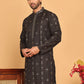 Men's Sequins Embroidered Kurtas. ( KO 5183 Black )