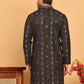 Men's Sequins Embroidered Kurtas. ( KO 5183 Black )