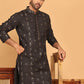 Men's Sequins Embroidered Kurtas. ( KO 5183 Black )