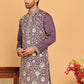 Embroidered Straight Kurtas For Men ( KO 5184 Purple )