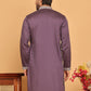 Embroidered Straight Kurtas For Men ( KO 5184 Purple )