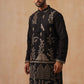 Embroidered Straight Kurta For Men (KO 5185 Black ) [FF] [N-4]