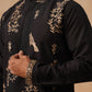 Embroidered Straight Kurta For Men (KO 5185 Black ) [FF] [N-4]