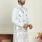Embroidered Straight Kurtas For Men ( KO 5185 White )