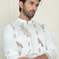 Embroidered Straight Kurtas For Men ( KO 5185 White )