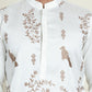 Embroidered Straight Kurtas For Men ( KO 5185 White )