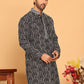 Embroidered straight Kurtas ( KO 5187 Black )