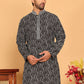 Embroidered straight Kurtas ( KO 5187 Black )