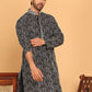 Embroidered straight Kurtas ( KO 5187 Black )