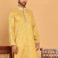Embroidered straight Kurtas ( KO 5187 Mustard )