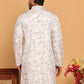 Embroidered & Sequins straight Kurtas ( KO 5188 White )