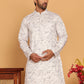 Embroidered & Sequins straight Kurtas ( KO 5188 White )